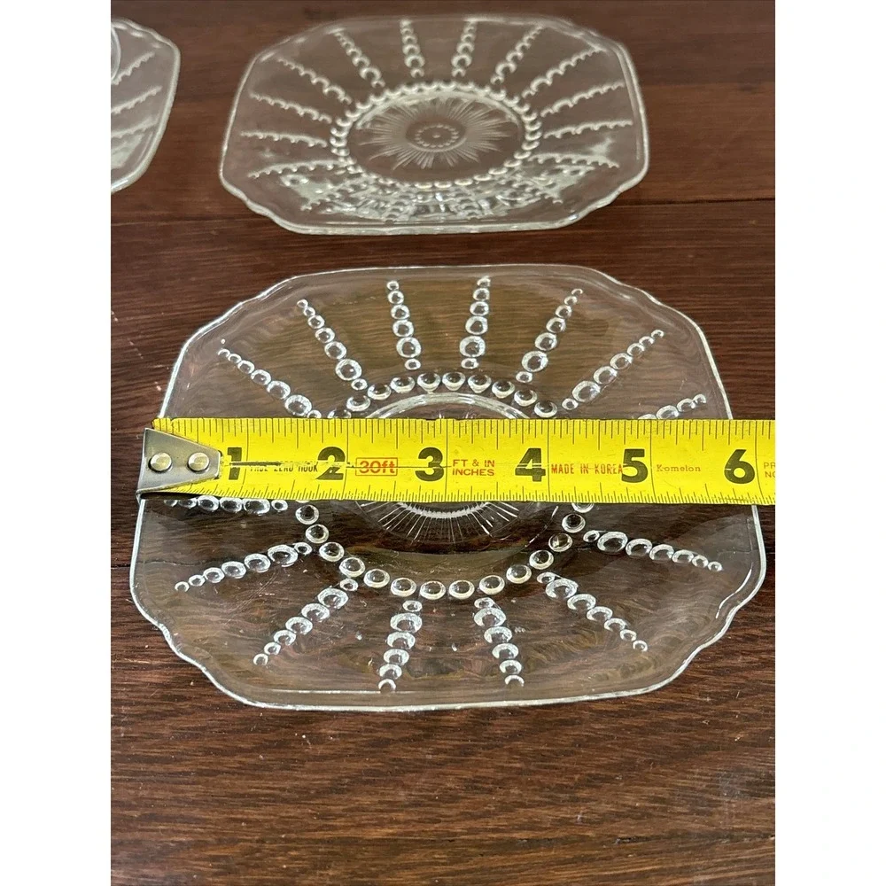 VTG Federal Glass Teacup, Saucer And Desert Plate‎ Columbia 1940s Depression 2